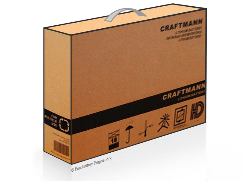 Внешняя упаковка аккумуляторов CRAFTMANN может выдержать более 10 перевозок.
